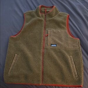 Kavu Olive Green Vest with Red Accents